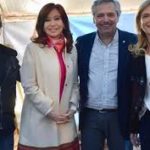 ALBERTO JUNTO A CRISTINA MAGARIO Y KICILOF